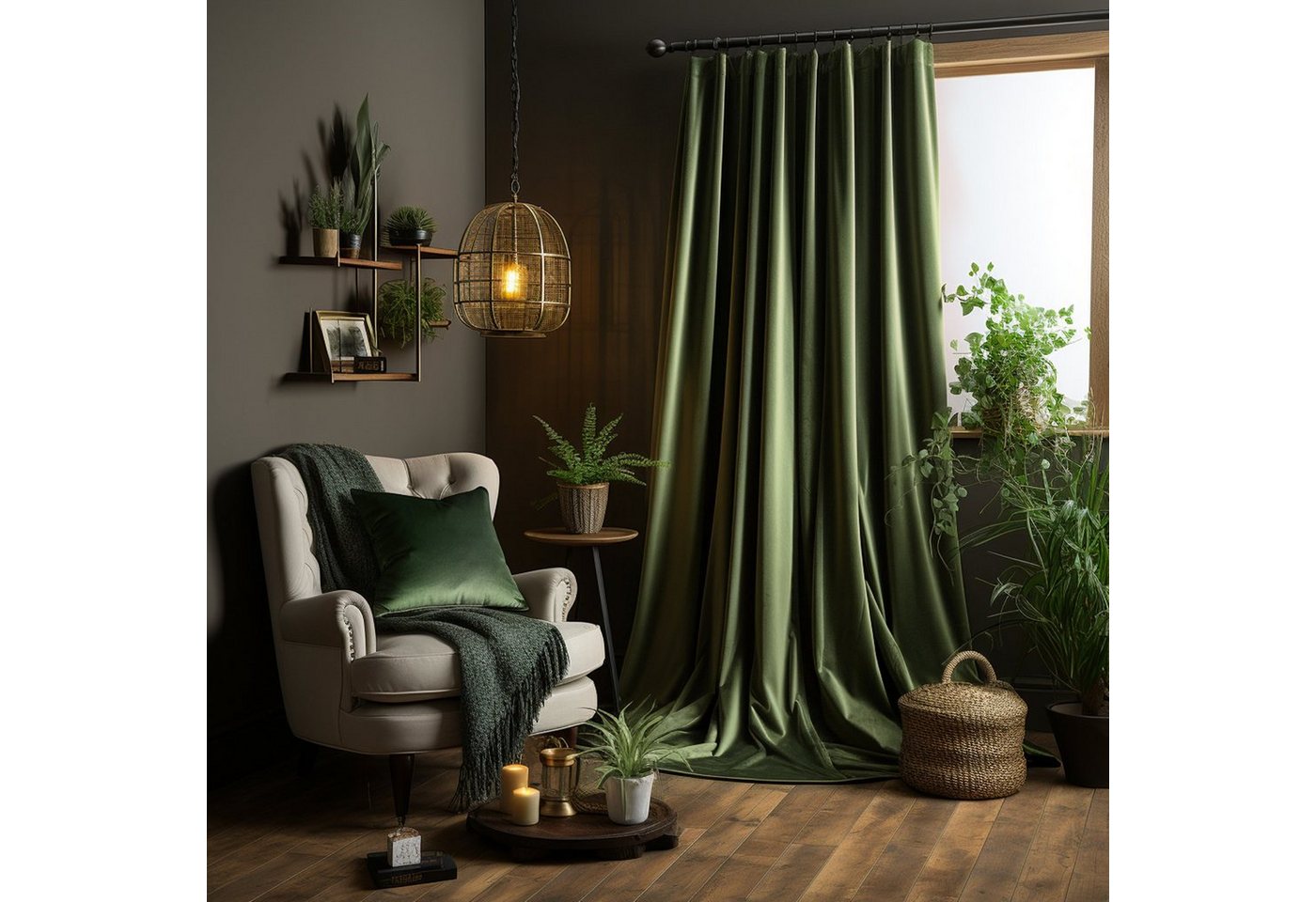 Sunicol Vorhang 2er Set Samtvorhänge Kräuselband Verdunkelungsvorhang, Blickdicht Velvet Gardinen für Schlafzimmer Wohnzimmer – Bild 5 von 5