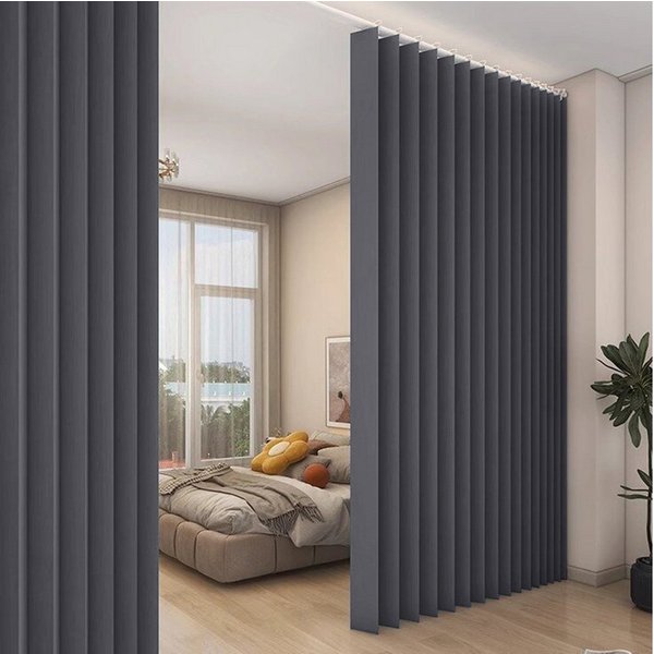 Sunicol Vorhang Wasserdicht Raumteiler Vorhang, Sichtschutzvorhang für Schlafzimmer, Extra breite Wärmeisolierend Trennwand Sichtschutz Fenstervorhänge