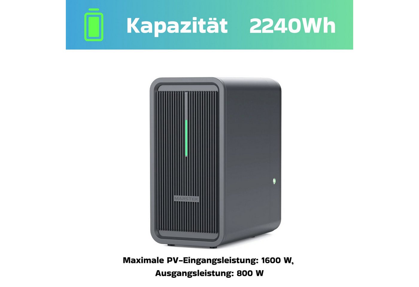 SUNNIVA Balkonkraftwerk 2000W Deye mit 2,24 kWh Speicher MARSTEK B2500-D, (BIFAZIAL FULLBLACK komplett Steckdose, PV Solaranlage Komplettset mit Solarspeicher,  – Bild 3 von 5