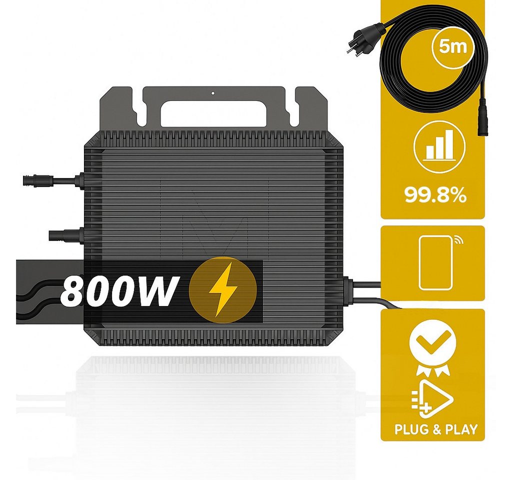 SUNNIVA Balkonkraftwerk 920W mit 2,24 kWh Speicher Marstek B2500-D, (BIFAZIAL FULLBLACK komplett Steckdose, PV Solaranlage Komplettset mit Solarspeicher, 2x 460 – Bild 3 von 5