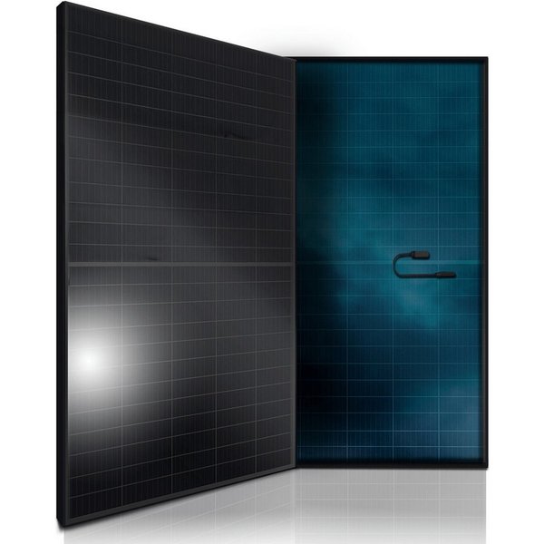 SUNNIVA Solarmodul Solarpanele - FULL BLACK Bifazial Glas/Glas 460 Watt, (PV Panel - PMax 460W Bifacial Solar modul n-type, geeignet für Balkonkraftwerk, IP68, 
