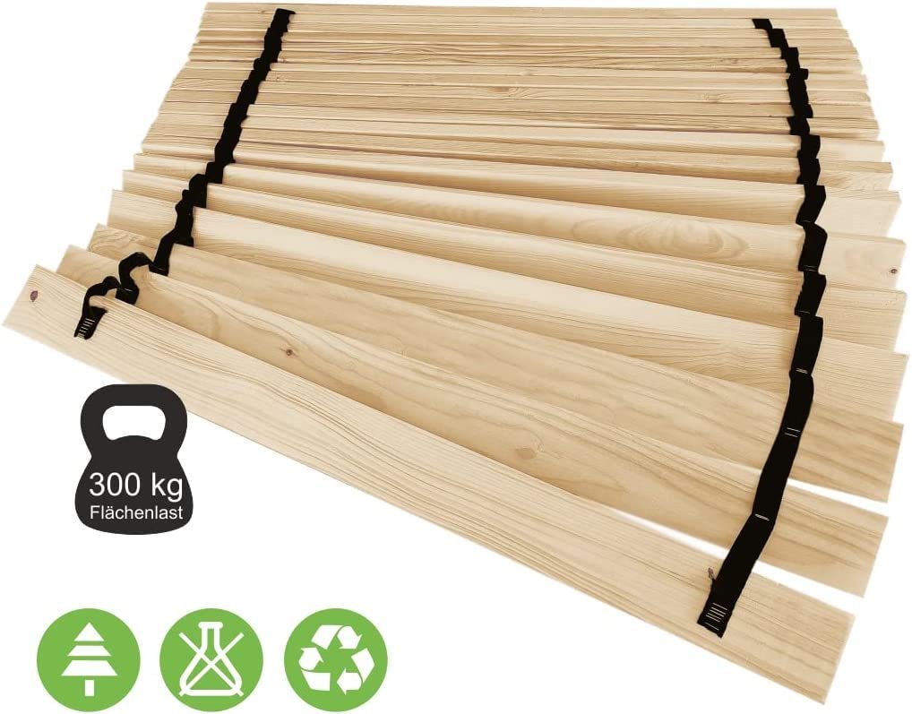 Lattenrost Extra starker Bettrost Lattenrost Holzlatten, sunnypillow, Fußteil Premium 20 Latten, Premium 70x200cm - 20 Latten – Bild 2 von 4