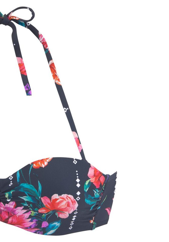 Sunseeker Bügel-Bandeau-Bikini-Top Modern, mit Blumenprint – Bild 3 von 5