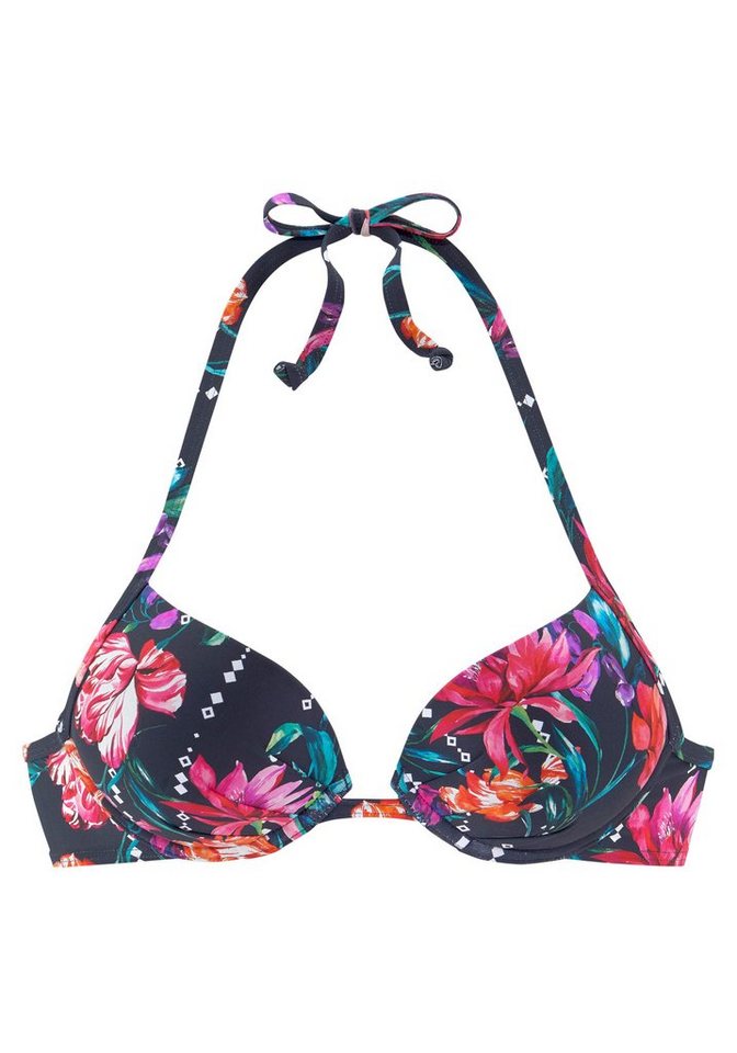 Sunseeker Push-Up-Bikini-Top Modern, mit Blumenprint – Bild 2 von 5