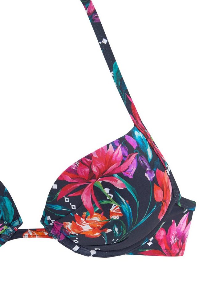 Sunseeker Push-Up-Bikini-Top Modern, mit Blumenprint – Bild 3 von 5