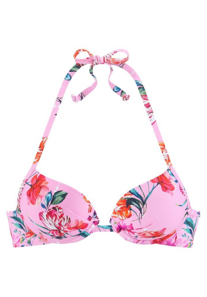 Sunseeker Push-Up-Bikini-Top Modern, mit Blumenprint – Bild 2 von 5