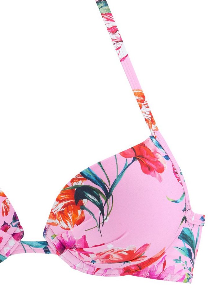 Sunseeker Push-Up-Bikini-Top Modern, mit Blumenprint – Bild 3 von 5