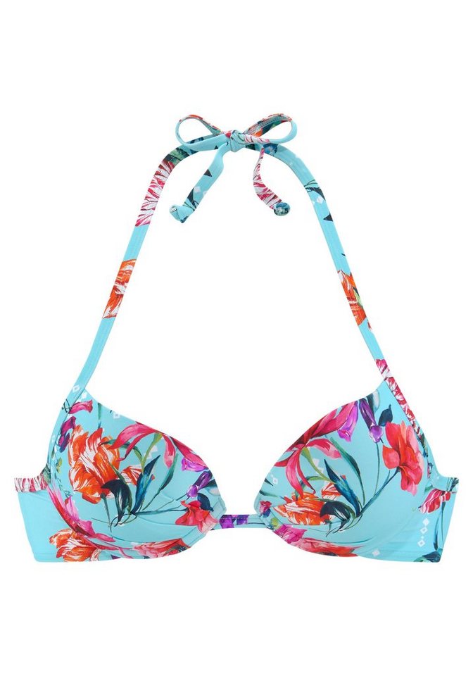 Sunseeker Push-Up-Bikini-Top Modern, mit Blumenprint – Bild 2 von 5