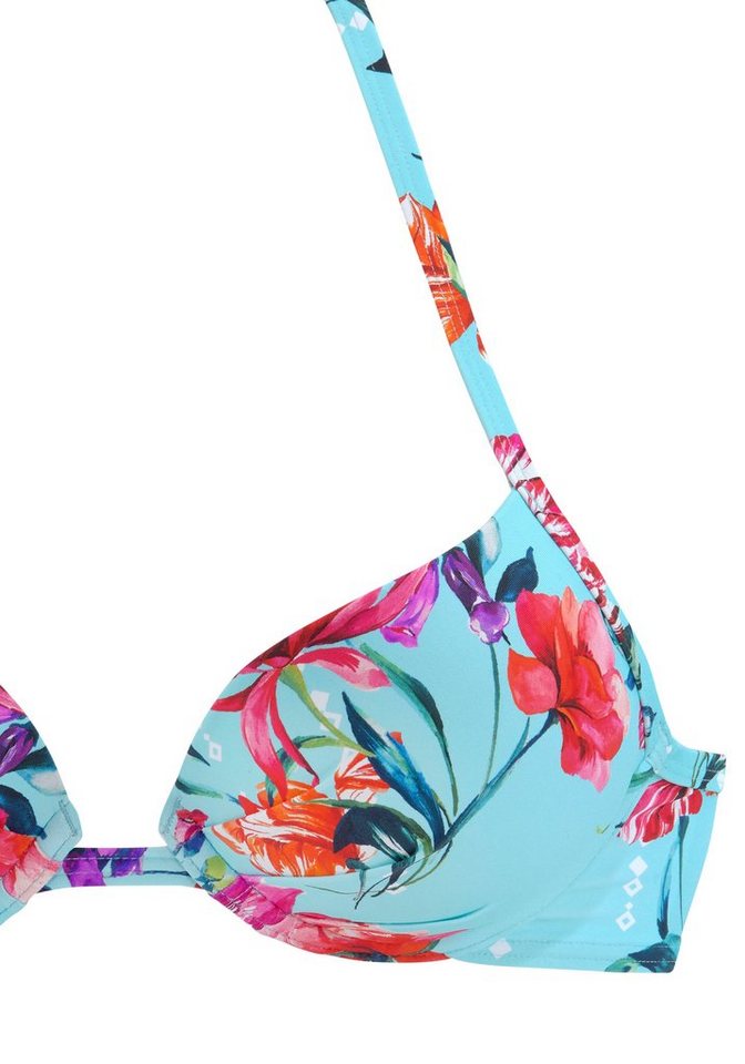 Sunseeker Push-Up-Bikini-Top Modern, mit Blumenprint – Bild 3 von 5