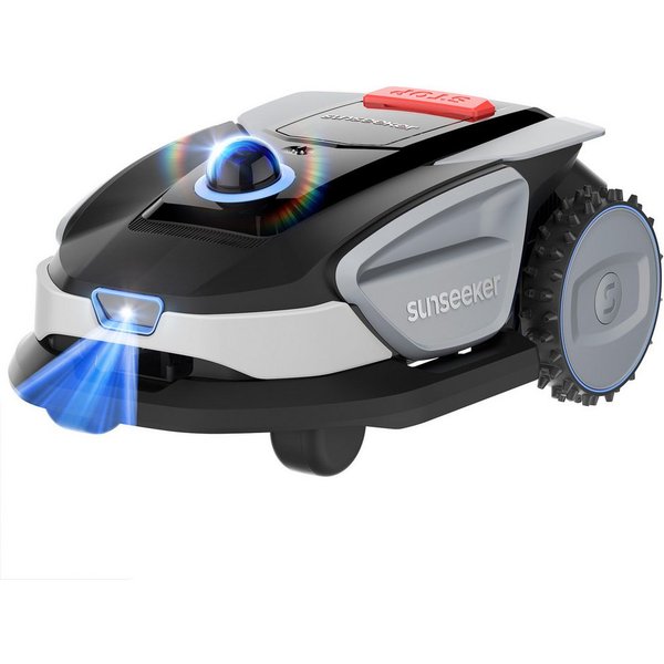 Sunseeker Rasenmähroboter S4, bis 1000 m² Rasenfläche, (Packung), 3D LiDAR + Vision, KI Kartierung, 42% Steigung, App-Steuerung