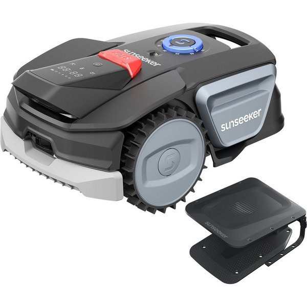 Sunseeker Rasenmähroboter V1, bis 300 m² Rasenfläche, (Packung), Ein-Klick-Mähen, Vision AI, 27% Steigung, 55 dB, App-Steuerung