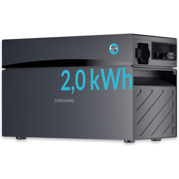 Sunshare Glory All-in-One Strompeicher, 2 – 4 kWh, erweiterbar bis 10 kWh Stromspeicher SUNSHARE Glory Stromspeicher 53000 mAh (230 V), Modularer 2–10 kWh Speic