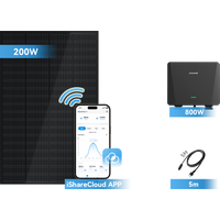 Ray Balkonkraftwerk 200W~1200W | ohne halterung | 1 Modul (200W) | 5m AC-Kabel & Mikro-Wechselrichter