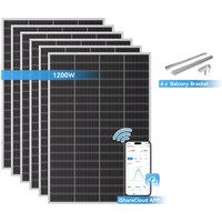 Ray Lite Solar-Erweiterungsset 200W~1200W | Geländer/Schild/Glas/Metall | 6 Module (1200W)