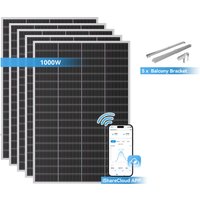 Ray Lite Solar-Erweiterungsset 200W~1200W | Geländer/Schild/Glas/Metall | 5 Module (1000W)