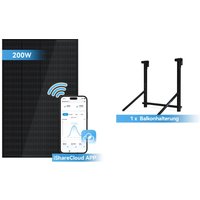 Ray Solar-Erweiterungsset 200W~1200W | Glas | 1 Modul (200W) | Winkel vor der Installation einstellbar