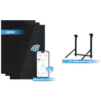 Ray Solar-Erweiterungsset 200W~1200W | Schild | 3 Module (600W) | Winkel vor der Installation einstellbar