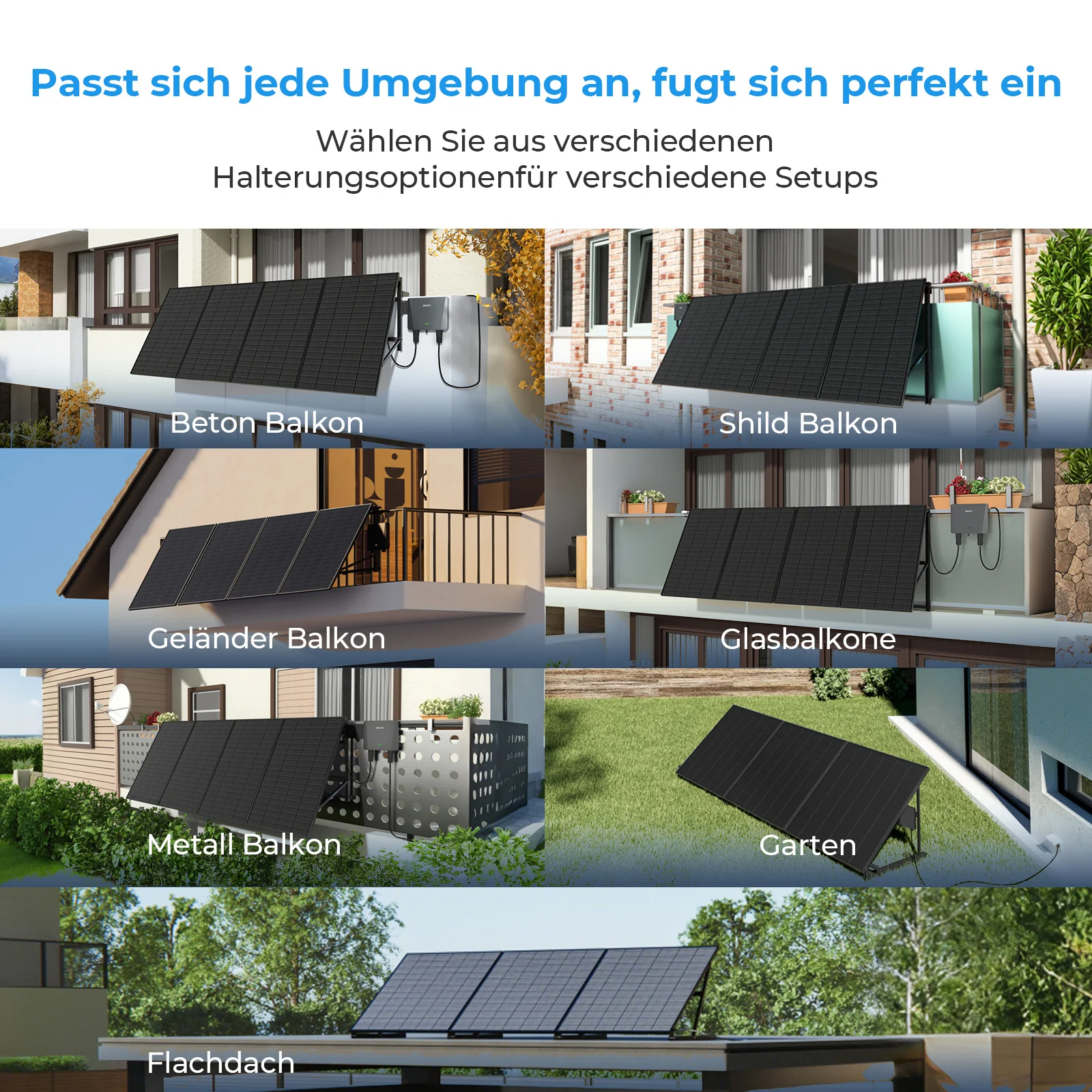 Ray Solar-Erweiterungsset 200W~1200W - Schild / 4 Module (800W) / Winkel vor der Installation einstellbar – Bild 3 von 5