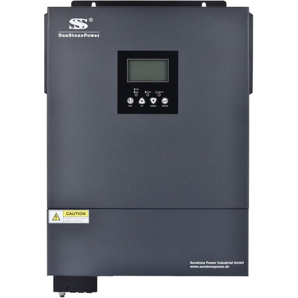 Sunstone Power Wechselrichter 4200W 24V 230V Reiner Sinus PV 30-450V Off-Grid Inverter 0% MWST, mit Monitoring-App, keine Einspeisung, MPPT 30–450 VDC, 2 AC-Aus