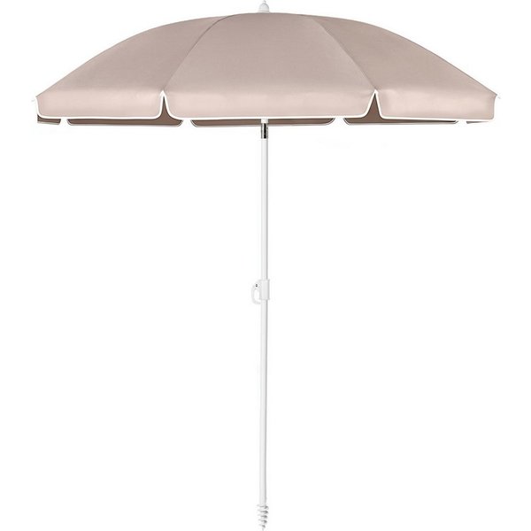 SUNULA Sonnenschirm 160 cm Balkonschirm Strandschirm knickbar mit Bodenhülse & Schutzhülle, Höhenverstellbar und Neigbar, UV-Schutz 50+