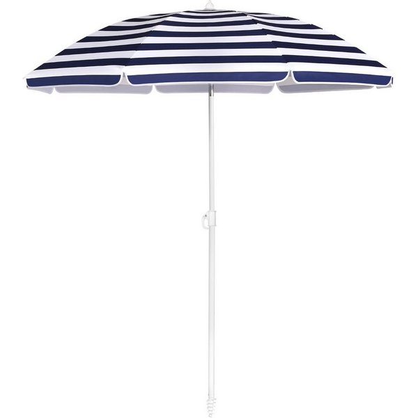 SUNULA Sonnenschirm 160 cm Balkonschirm Strandschirm knickbar mit Bodenhülse & Schutzhülle, Höhenverstellbar und Neigbar, UV-Schutz 50+