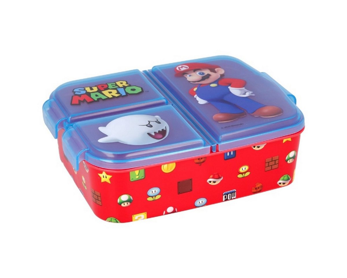 Super Mario Lunchbox Kinder Brotdose – Lunchbox 3 Fächern & tollem Design, (1x Deckel, 1x Brotdose), Lunchbox – Bild 2 von 3