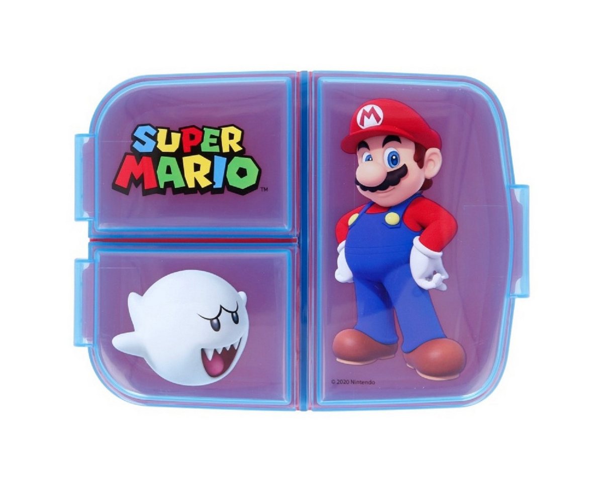 Super Mario Lunchbox Kinder Brotdose – Lunchbox 3 Fächern & tollem Design, (1x Deckel, 1x Brotdose), Lunchbox – Bild 3 von 3