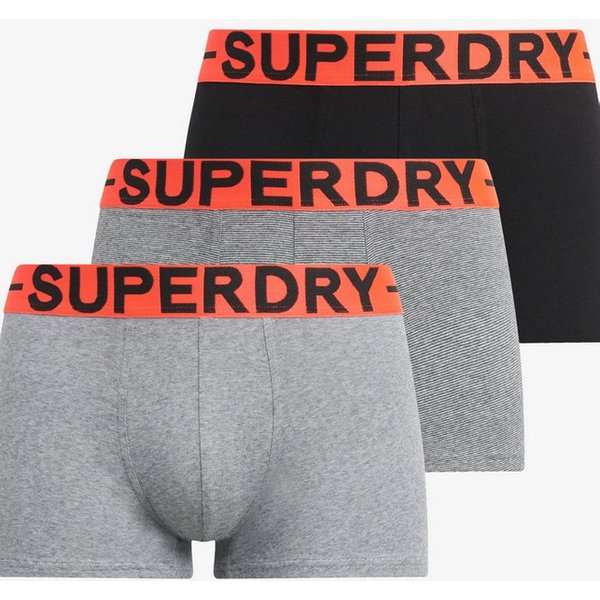 Superdry Boxershorts TRUNK TRIPLE PACK (Packung, 3-St) aus Baumwollmischung mit Jersey, eng anliegende Passform, pflegeleicht