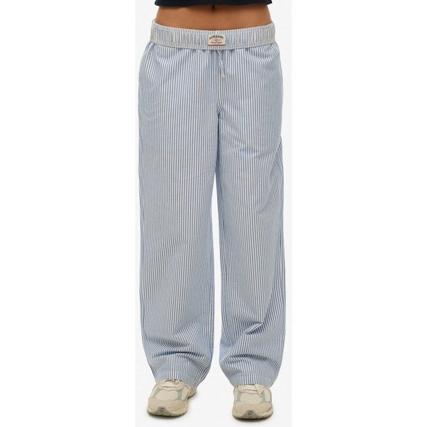 Superdry Cargohose COTTON STRIPE ELASTIC TROUSER aus Baumwolle und Jersey, Relaxed Fit, gestreifte Optik