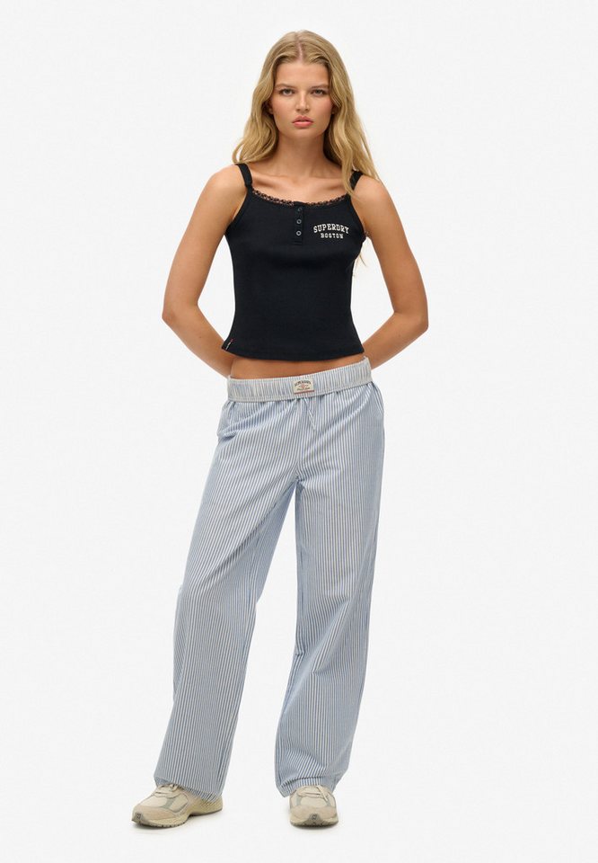 Superdry Cargohose COTTON STRIPE ELASTIC TROUSER aus Baumwolle und Jersey, Relaxed Fit, gestreifte Optik – Bild 3 von 5