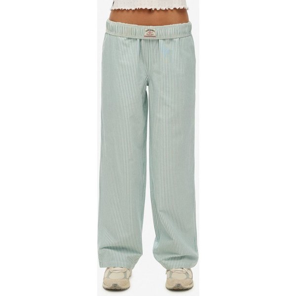 Superdry Cargohose COTTON STRIPE ELASTIC TROUSER aus Baumwolle und Jersey, Relaxed Fit, gestreifte Optik