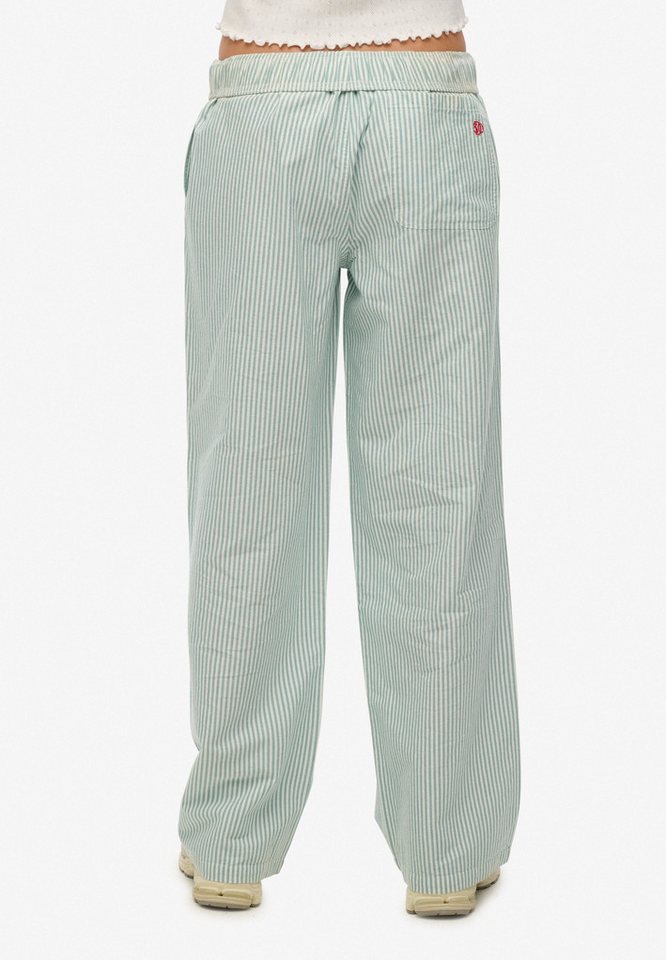 Superdry Cargohose COTTON STRIPE ELASTIC TROUSER aus Baumwolle und Jersey, Relaxed Fit, gestreifte Optik – Bild 2 von 5