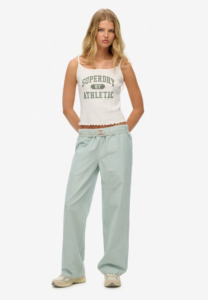 Superdry Cargohose COTTON STRIPE ELASTIC TROUSER aus Baumwolle und Jersey, Relaxed Fit, gestreifte Optik – Bild 3 von 5