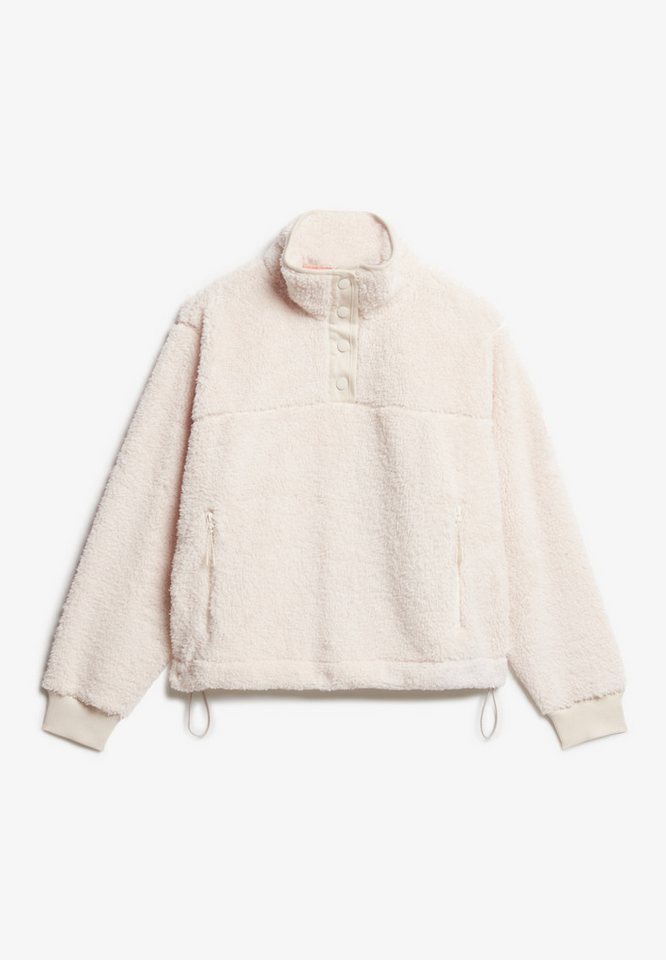 Superdry Fleecepullover SUPER SOFT HENLEY mit Markenlabel, aus Polyester und Fleece, pflegeleicht – Bild 5 von 5