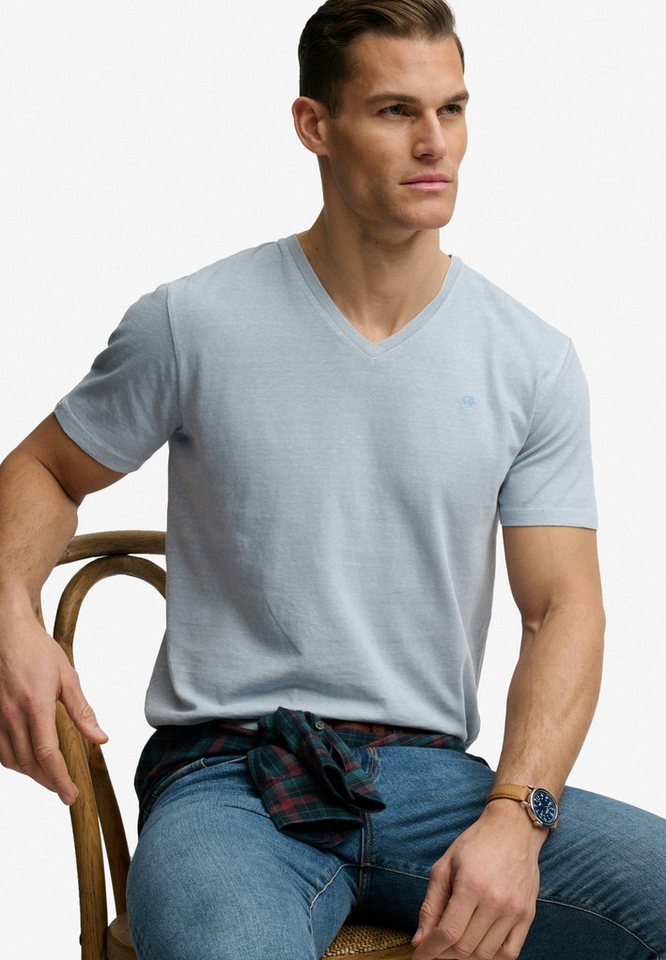 Superdry Rundhalsshirt CLASSIC COTTON LINEN VEE Baumwollmischung, relaxed fit aus luftig leichtem Baumwoll-Leinen-Mix – Bild 3 von 5