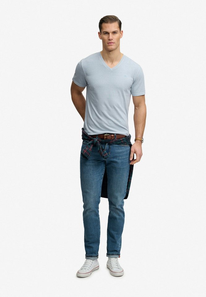 Superdry Rundhalsshirt CLASSIC COTTON LINEN VEE Baumwollmischung, relaxed fit aus luftig leichtem Baumwoll-Leinen-Mix – Bild 5 von 5