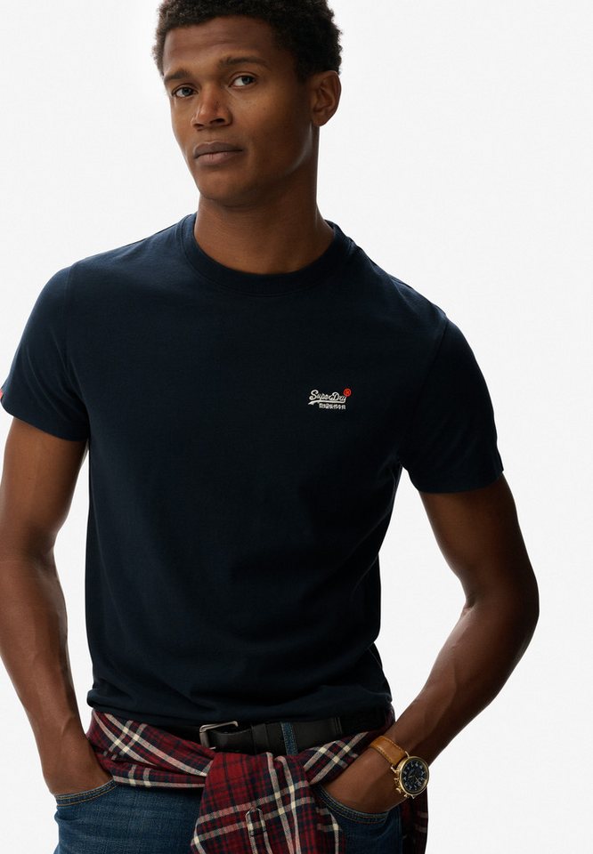 Superdry Rundhalsshirt ESSENTIAL CONTRAST EMB TEE Slim Fit, Kurzarm, normal geschnitten, mit Druck, aus Baumwolle – Bild 2 von 5