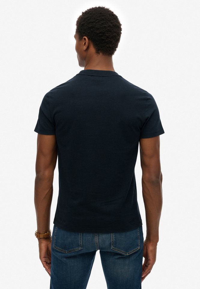 Superdry Rundhalsshirt ESSENTIAL CONTRAST EMB TEE Slim Fit, Kurzarm, normal geschnitten, mit Druck, aus Baumwolle – Bild 3 von 5