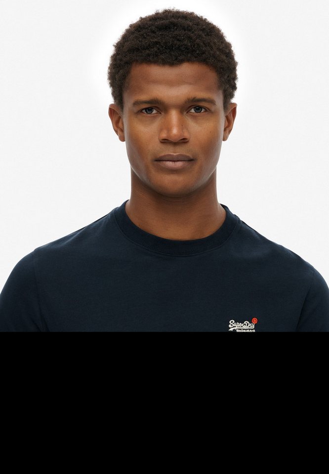 Superdry Rundhalsshirt ESSENTIAL CONTRAST EMB TEE Slim Fit, Kurzarm, normal geschnitten, mit Druck, aus Baumwolle – Bild 4 von 5