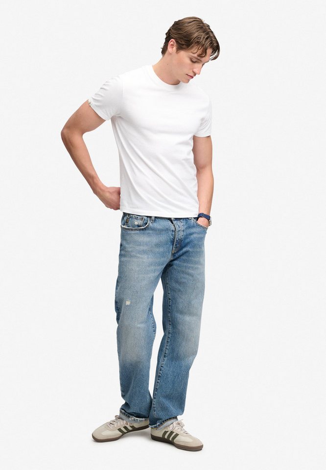 Superdry Rundhalsshirt ESSENTIAL SERIF LOGO EMB TEE Baumwolle, regular fit – Bild 5 von 5