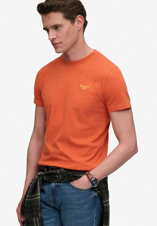 Superdry Rundhalsshirt ESSENTIAL SERIF LOGO EMB TEE Baumwolle, regular fit – Bild 2 von 5
