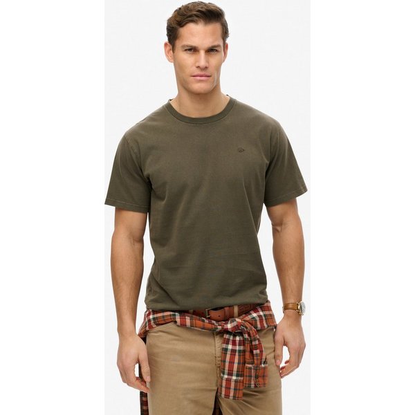 Superdry Rundhalsshirt ESSENTIALS RELAXED TEE Relaxed Fit, aus Baumwolle und Single Jersey, mit Logostickerei