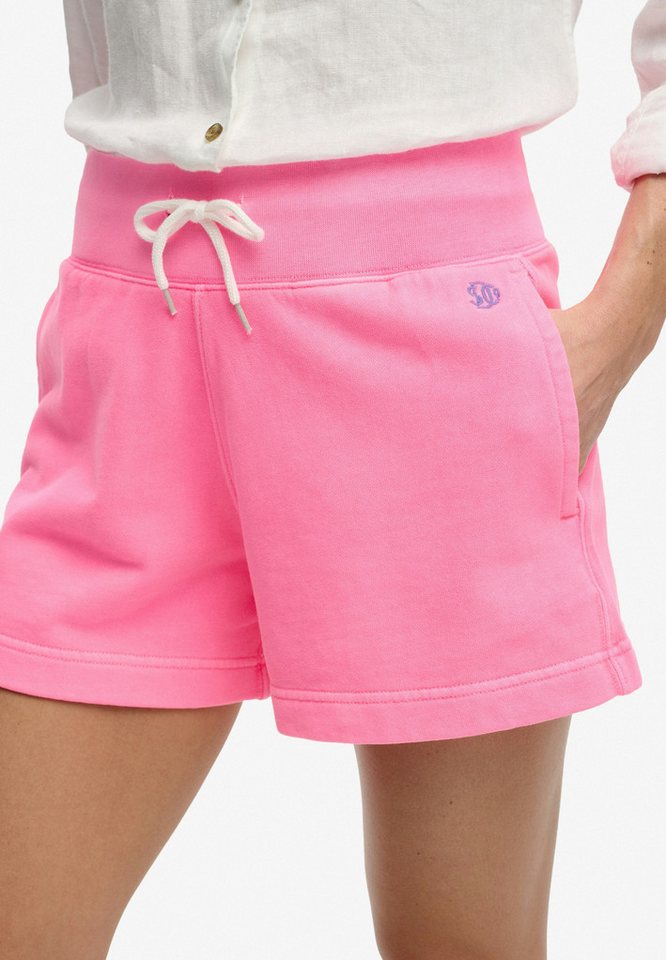 Superdry Shorts STUDIOS SWEAT SHORT Slim Fit, mit Tunnelzug, aus Baumwolle und Jersey, unifarben – Bild 2 von 5