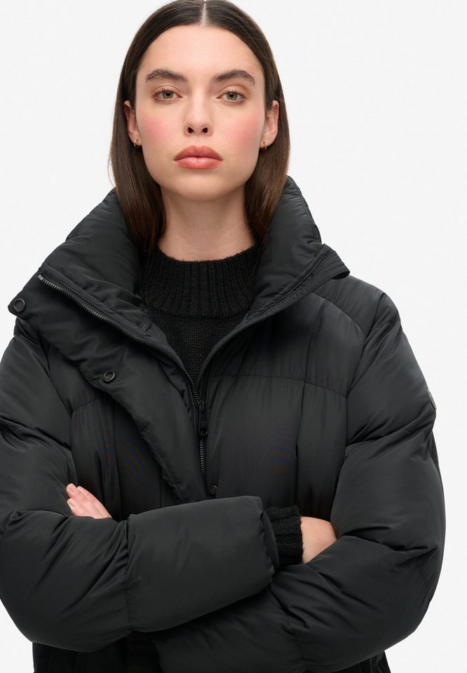 Superdry Steppjacke MAXI LONGLINE PUFFER JACKET Oversize-Passform, aus Polyester, mit Reißverschluss – Bild 3 von 5