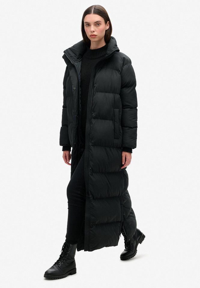Superdry Steppjacke MAXI LONGLINE PUFFER JACKET Oversize-Passform, aus Polyester, mit Reißverschluss – Bild 4 von 5