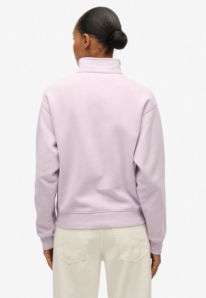 Superdry Sweatshirt SD&CO NEON COLLARED HALF ZIP mit Reißverschluss, aus Baumwolle und Polyester, Loose Fit – Bild 3 von 5