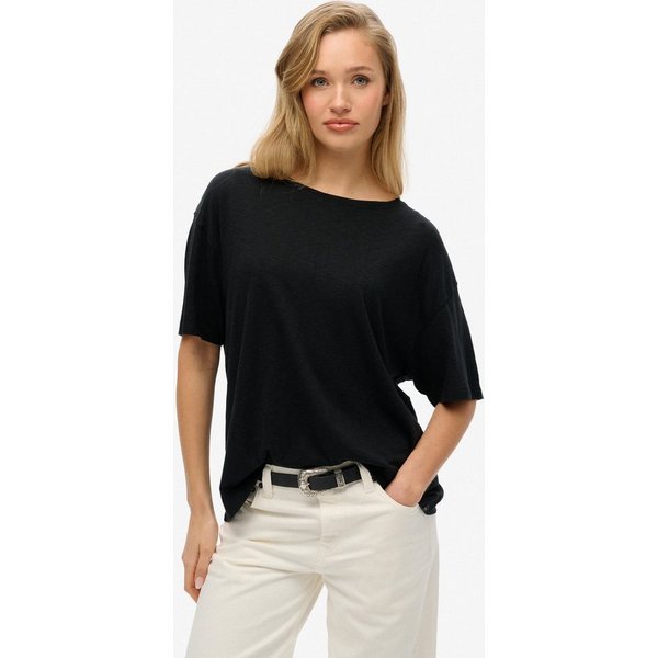 Superdry T-Shirt STUDIOS DROPPED SHOULDER TEE aus Baumwollmischung, mit Markenlabel, Oversize-Passform, Kurzarm