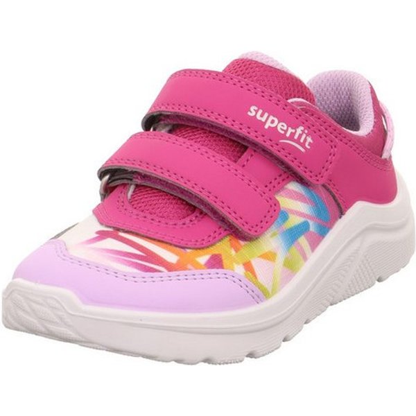 Superfit KICKS WMS: weit Sneaker Klettschuh, farbiges Muster, WMS: W V, Größenschablone zum Download