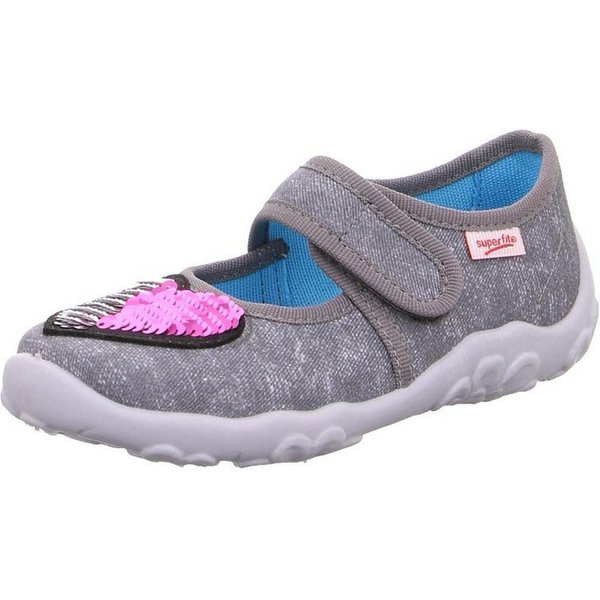 Superfit Superfit Mädchen Hausschuh Glitzerherz Hausschuh