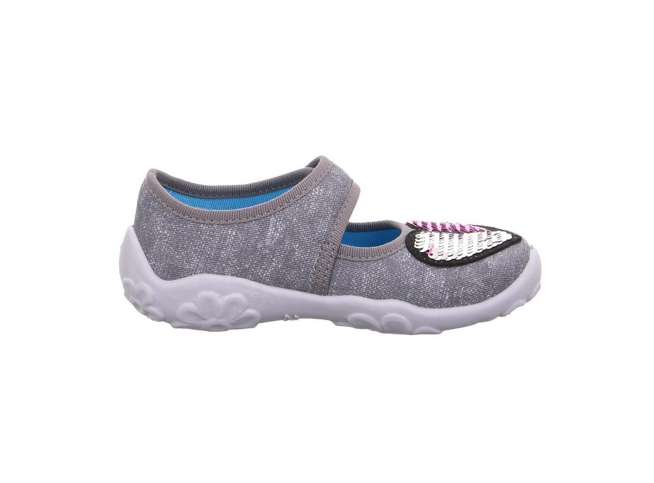 Superfit Superfit Mädchen Hausschuh Glitzerherz Hausschuh – Bild 3 von 4